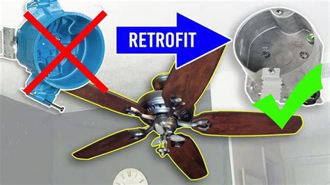 Install a Ceiling Fan Retrofit Junction Box (Support a Heavy Light 